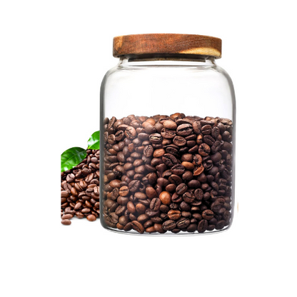 Borosilicate Glass Coffee Storage Jar with Lids Glass Coffee Canister