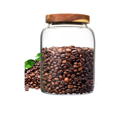 Borosilicate Glass Coffee Storage Jar with Lids Glass Coffee Canister 1900 ML