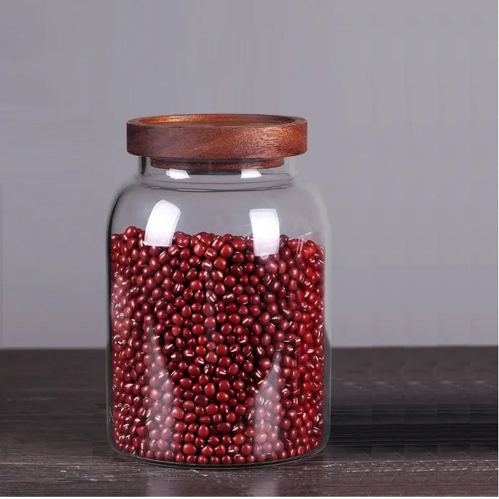 Borosilicate Glass Coffee Storage Jar with Lids Glass Coffee Canister