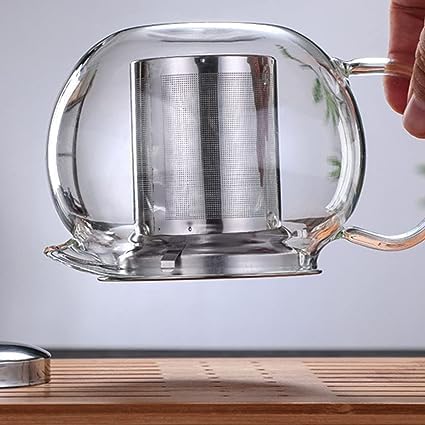 Borosilicate Glass Teapot With Stainless Steel Infuser and Lid 1300 ML