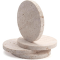 Travertine Stone Coasters for Drinks, Coffee, Beverage Holder