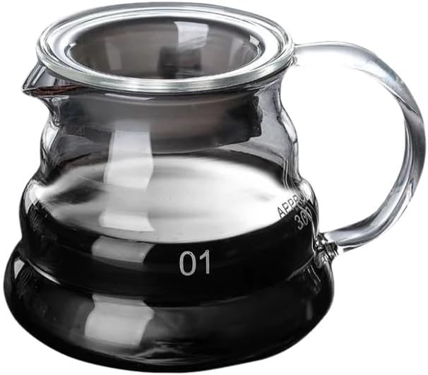 Heat-Resistant Glass Coffee Server Pot for Pour Over Coffee Maker – Clear