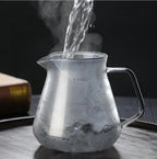 Borosilicate Glass Coffee Server Pot for Pour Over Coffee Maker 600ML – Square Handle