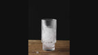 Ribbed Drinking Glasses with Glass Straws 450 ML (Set of 4), Rippled Borosilicate Glassware