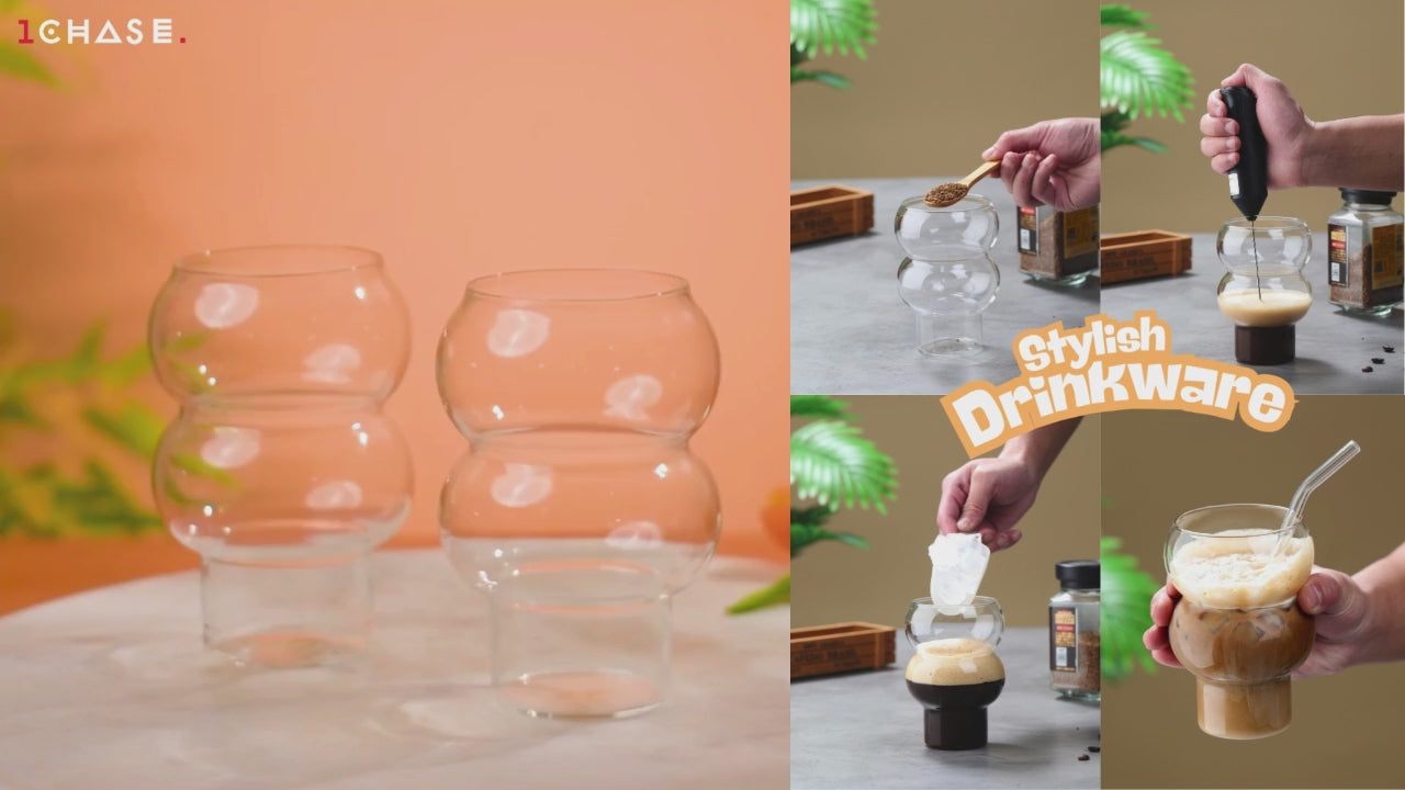 Calabash Shaped Borosilicate Glass Set 500ML – Set of 4