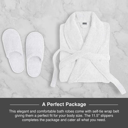 Terry Bathrobes Unisex With Slipper