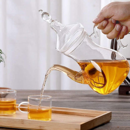 Heat Resistant Arabic Style Glass Teapot with 1000 ML