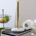 Gold Paper Tissue Towel Holder with Marble Base