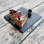 Natural Slate Gourmet Serving Plates – 4 Pack, 20x20cm