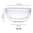 Double Wall Glass Salad & Soup Bowl 750ML – Set of 2