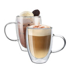 Double Wall Borosilicate Glass Mugs 350 ML (Set of 2)
