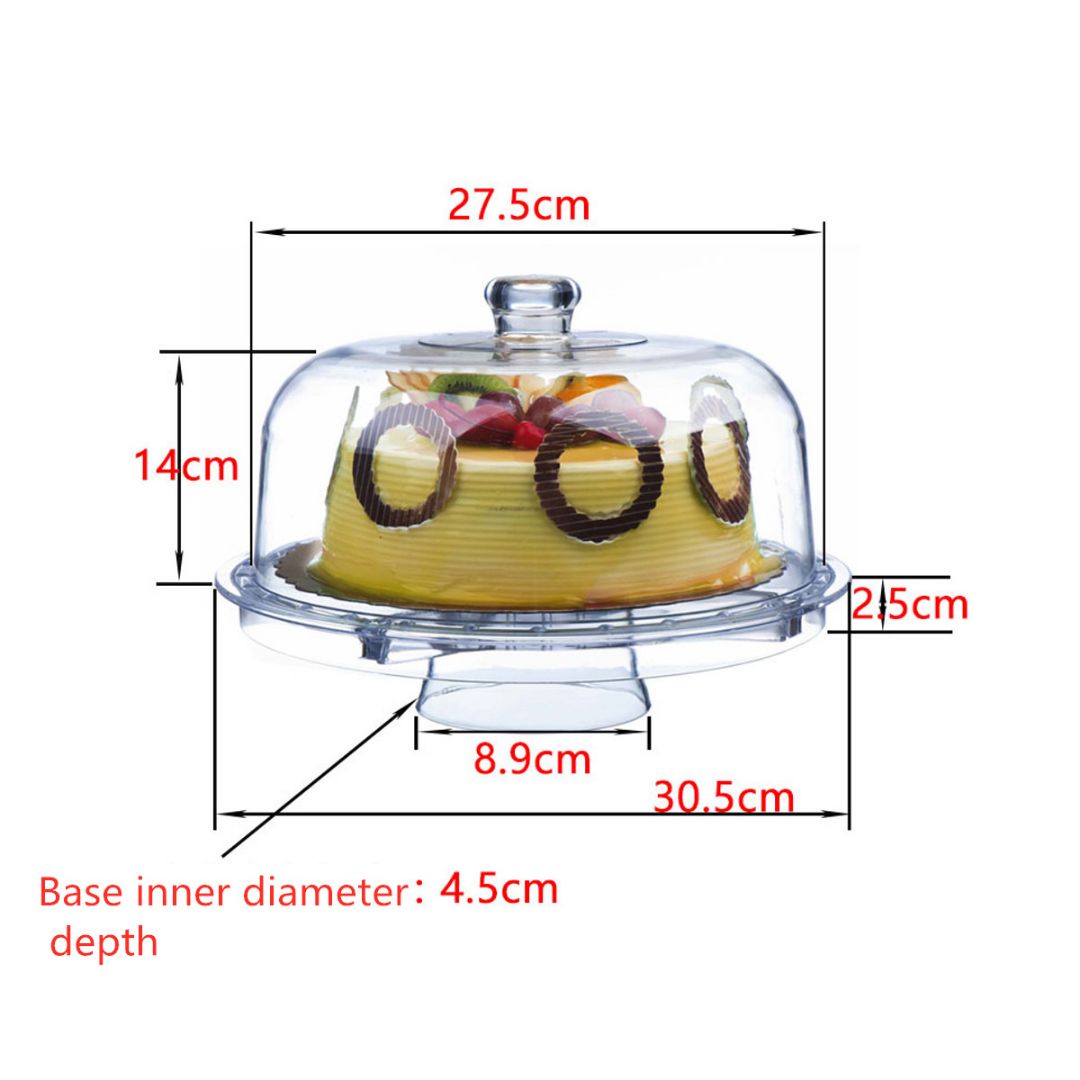 3 in 1 Acrylic Multi-Function Cake Stand With Dip Bowl