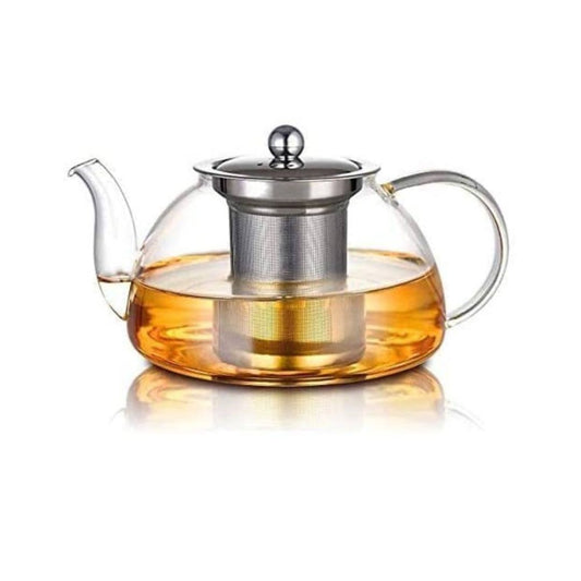 Glass Teapot 1000 ML with Heat Resistant Stainless Steel Infuser, Stovetop Safe Loose Leaf Tea Pot