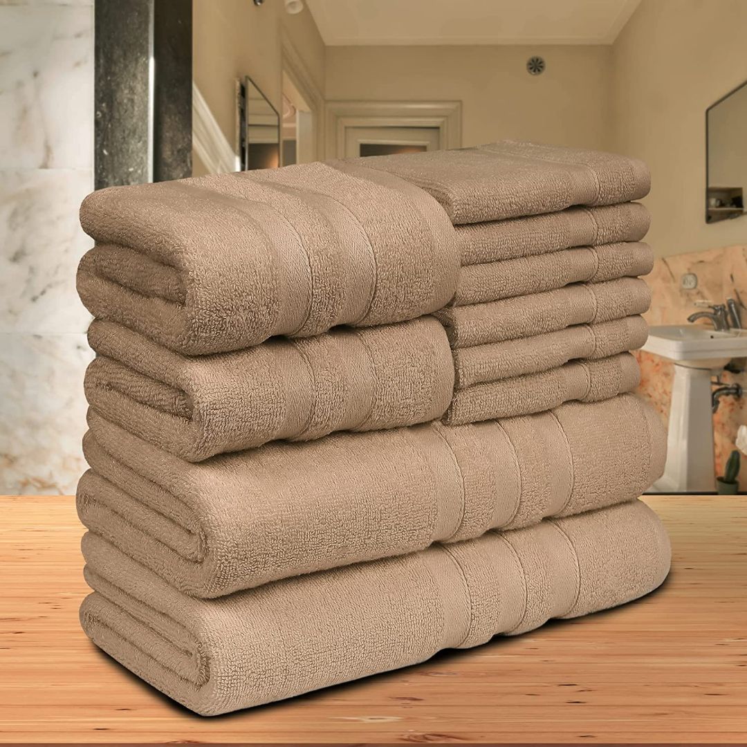 Towel Set - 2 Bath Towels, 2 Hand Towels and 6 Washcloths