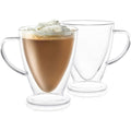 Double Wall Irish Glass Coffee Mugs 300 ML (Set of 2)