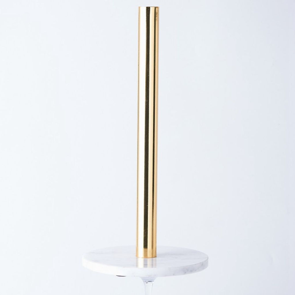 Gold Paper Tissue Towel Holder with Marble Base