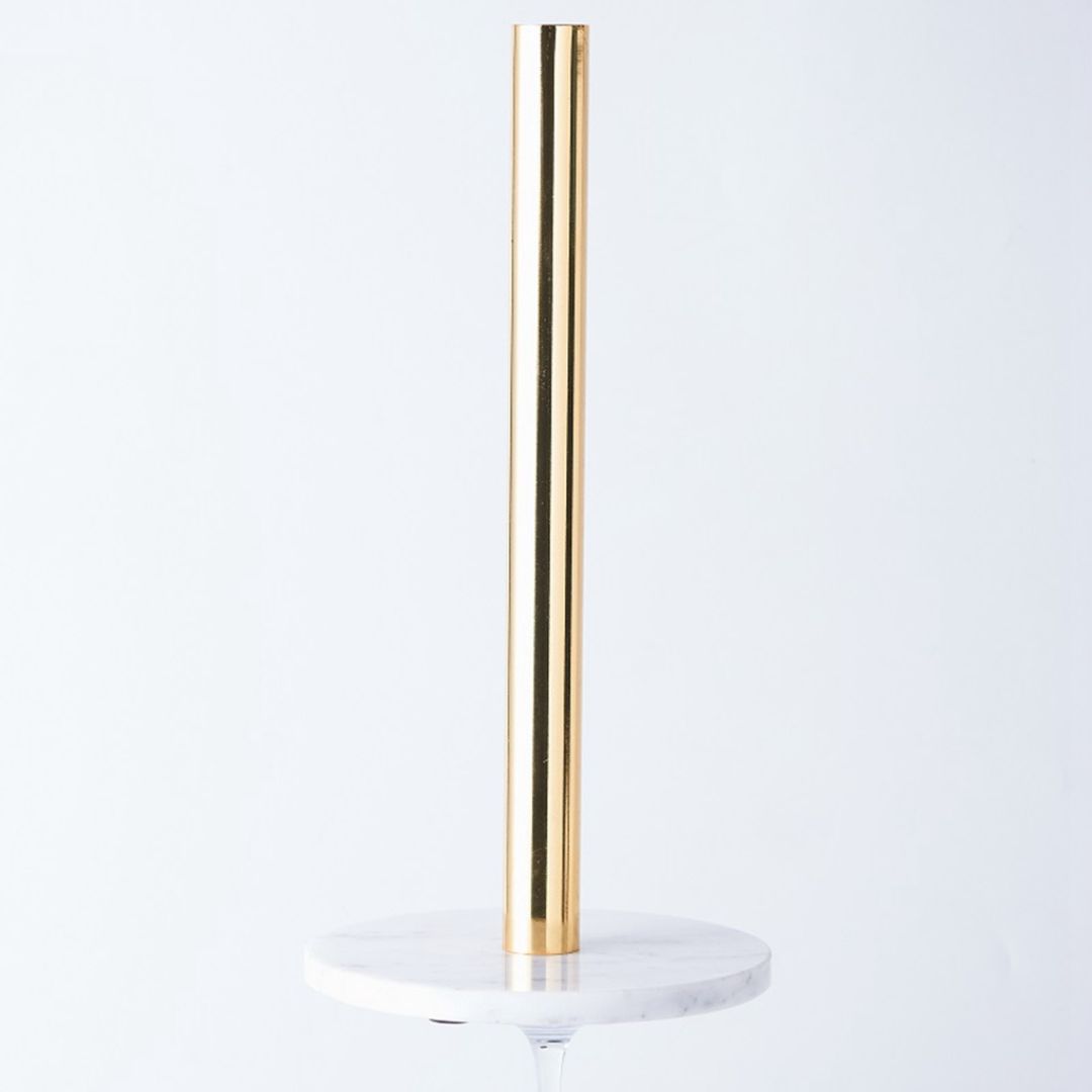 Gold Paper Tissue Towel Holder with Marble Base