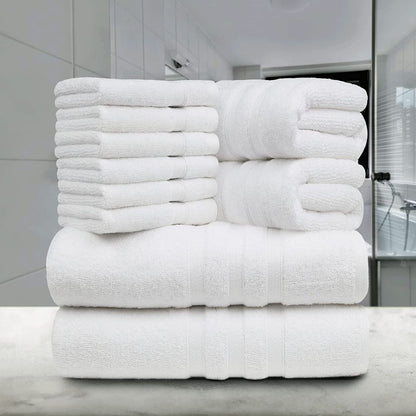 Towel Set - 2 Bath Towels, 2 Hand Towels and 6 Washcloths