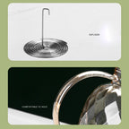Heat Resistant Diamond Pattern Glass Teapot 1200 ML With Stainless Steel Strainer Lid And Infuser
