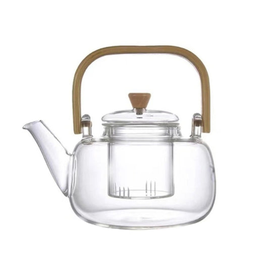 Glass Teapot 1000 ML With Infuser And Bamboo Handle