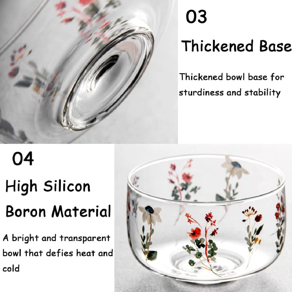 Japanese Floral Print Serving Bowls 650ML – Set of 2