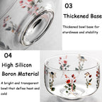 Japanese Floral Print Serving Bowls 650ML – Set of 2