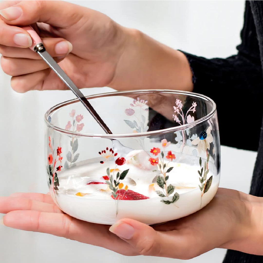 Japanese Floral Print Serving Bowls 650ML – Set of 2
