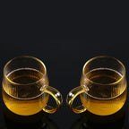 Heat Resistant 1500 ML Glass Water Pitcher With Stainless Steel Strainer Lid And Glass Mugs 350 ML (Set of 2)
