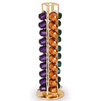 Cà Phê Viên Giá Đỡ Xoay 360 Độ Cà Phê Pod Giá Đỡ Tháp Giá Đỡ Cho 40 Viên Cà Phê Nespresso Vàng