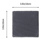 Natural Slate Square Coasters – Set of 6, 10x10cm