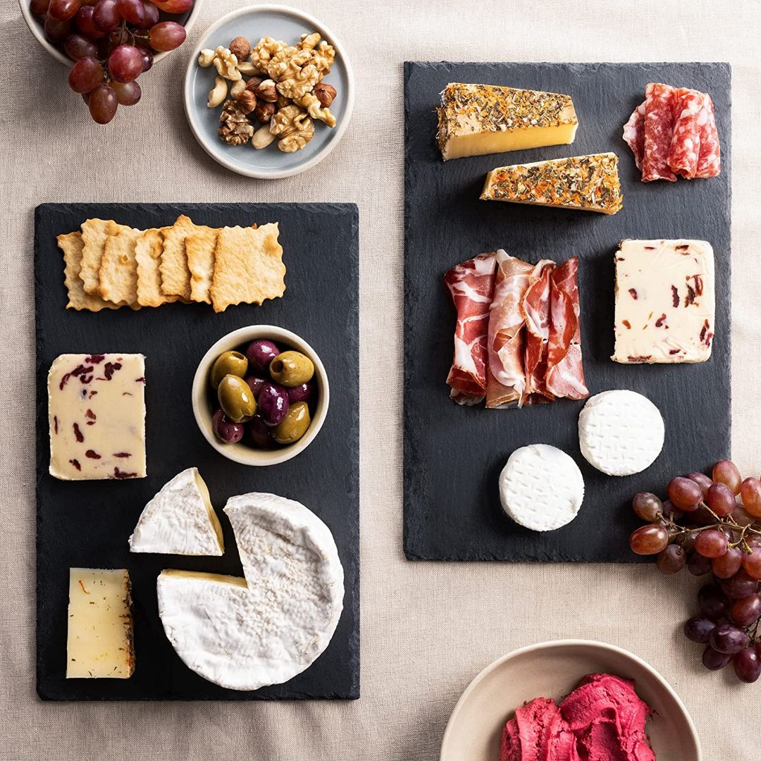 Natural Slate Gourmet Serving Plates – 4 Pack, 30x20cm