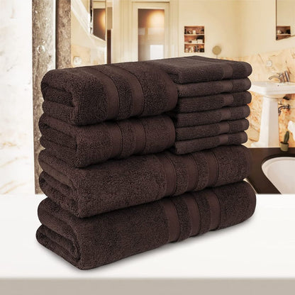 Towel Set - 2 Bath Towels, 2 Hand Towels and 6 Washcloths