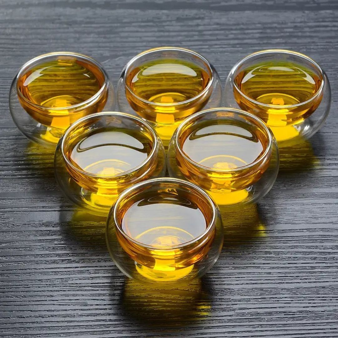 Double Wall Glass Tea & Coffee Cups 50ML – Set of 6