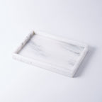 Rectangular Natural White Marble Stone Decorative Trinket Vanity Tray