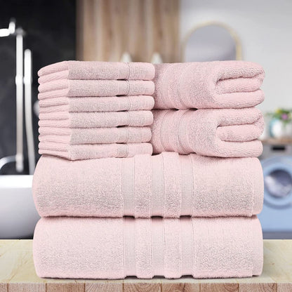 Towel Set - 2 Bath Towels, 2 Hand Towels and 6 Washcloths