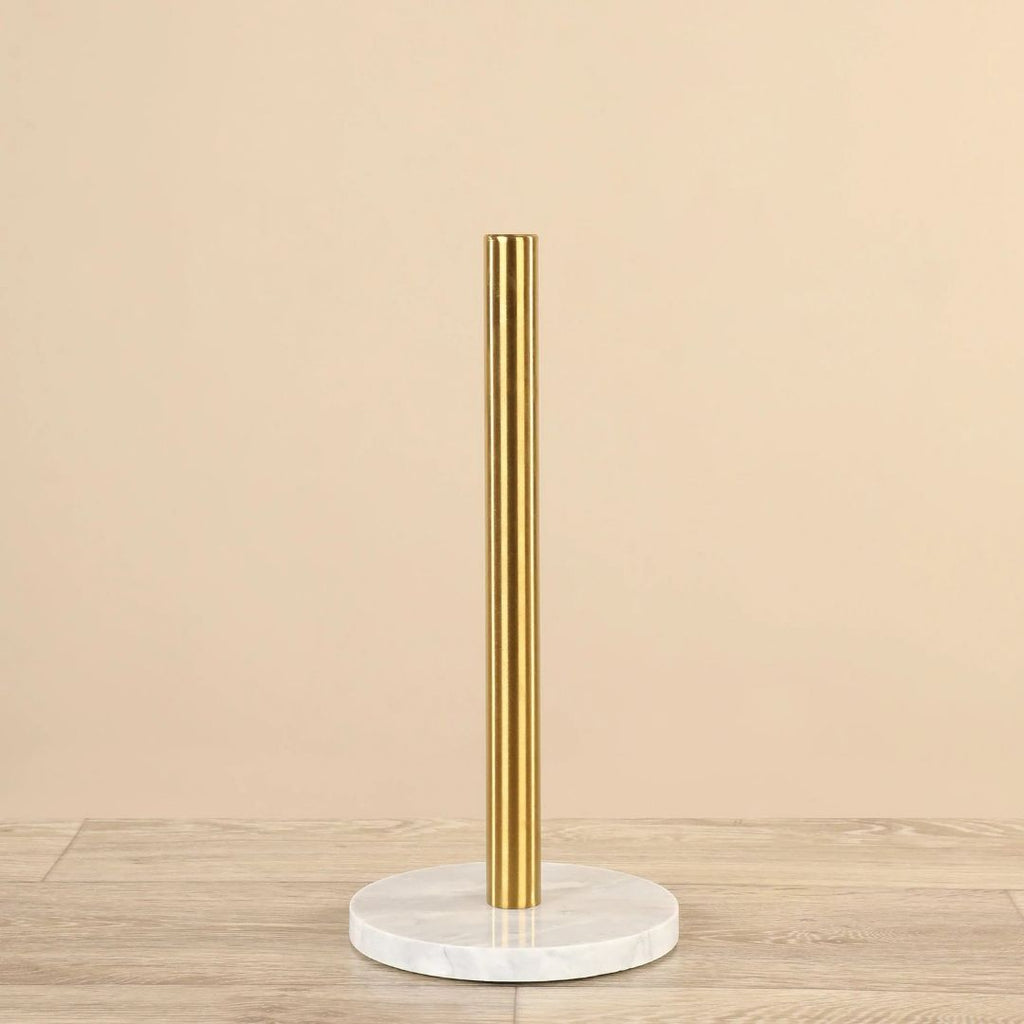 Gold Paper Tissue Towel Holder with Marble Base