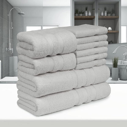 Towel Set - 2 Bath Towels, 2 Hand Towels and 6 Washcloths