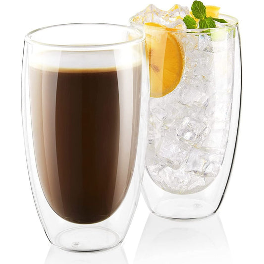 Double Wall Glass Cup 450 ML (Set of 2)