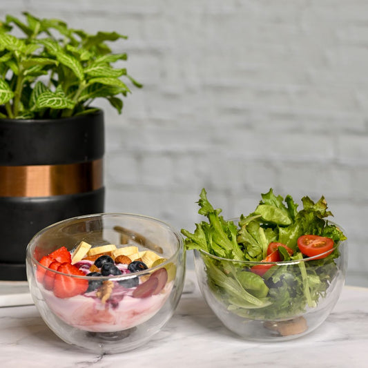 Double Wall Salad, Soup Bowl 750 ML (Set of 2)