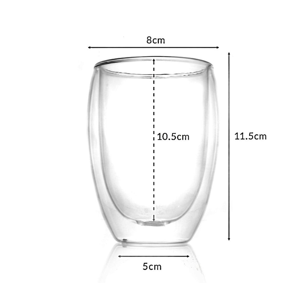 Heat Resistant 1500 ML Water Jug With Lid And Double wall Glass 350 ML (Set of 2)