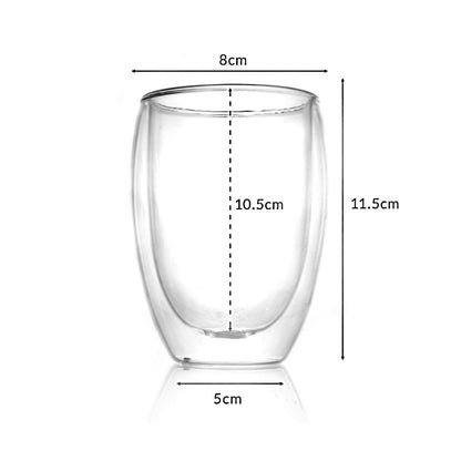 Heat Resistant 1500 ML Water Jug With Lid And Double wall Glass 350 ML (Set of 2)