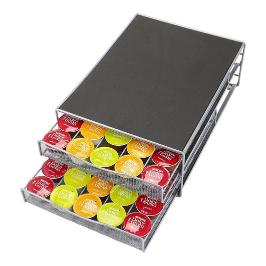 Double Layer Drawer Coffee Capsule Holder,72 Dolce Gusto K CUP Capsules