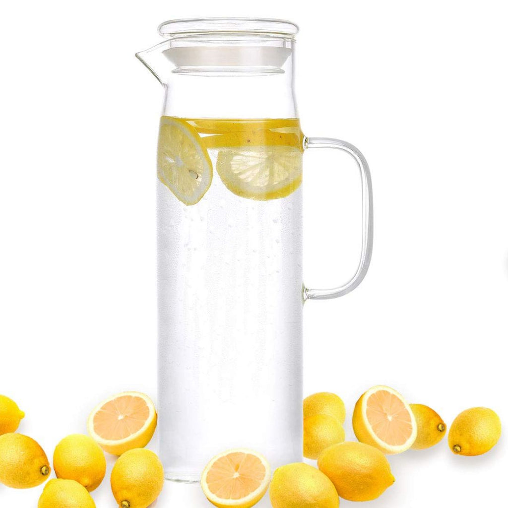 Heat Resistant Water Jug With Handle and Glass Lid 1500 ML