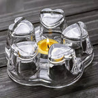 Glass Tea Set - Borosilicate Glass Teapot With Heart Shape Tea Warmer